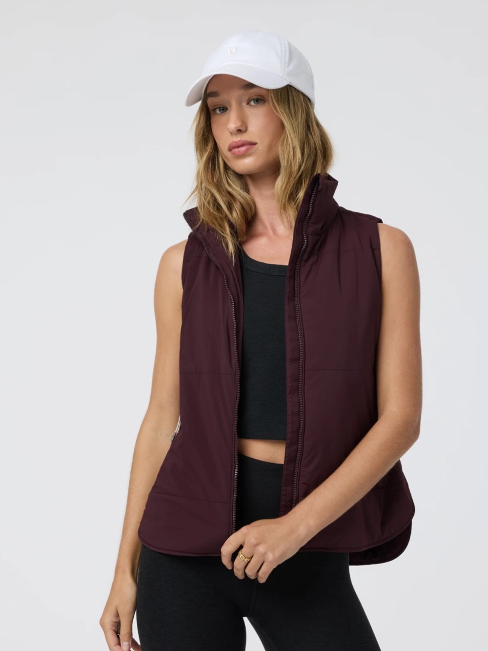 Vuori Canyon Insulated Vest in Cerise.